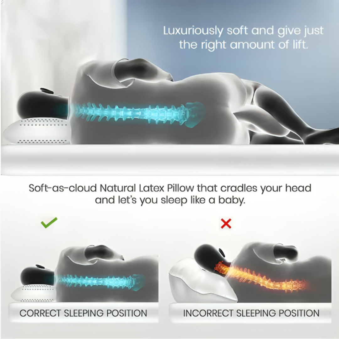 2 X 100% Natural Talalay Latex Pillows