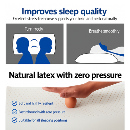 2 X 100% Natural Talalay Latex Pillows