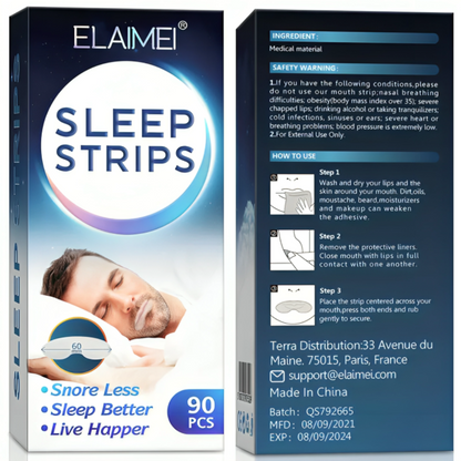 Mouth Sleeping Strips - 90 Pieces